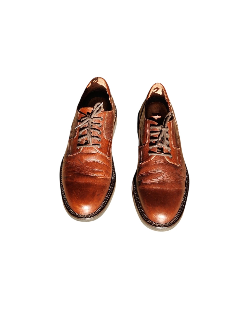 Vintage H.S. Trask Men's Dark Brown Leather Derby Shoes - Lace-Up Oxford Office